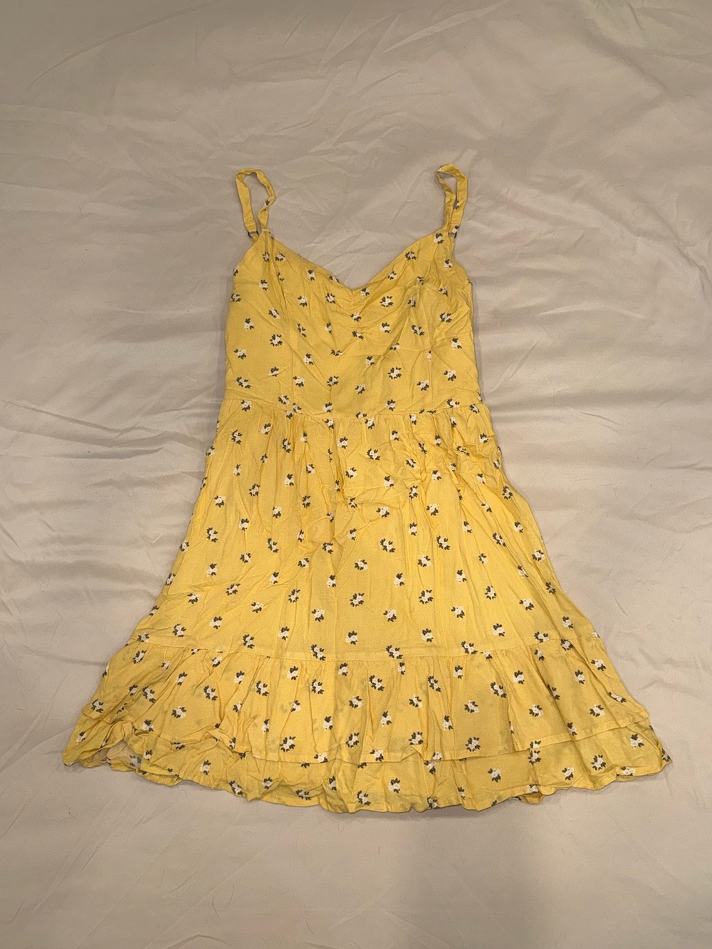Hollister Yellow Floral Mini Sundress